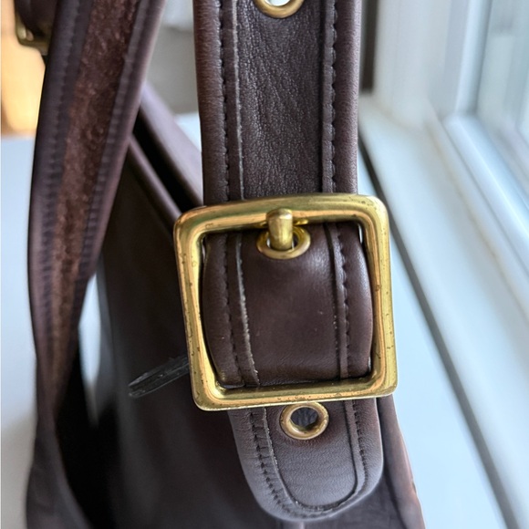 Vintage Coach Legacy Zip 9966 Mahogany Brown Leather Crossbody Shoulder Bag - Picture 7 of 14